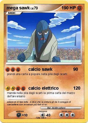Pokemon mega sawk