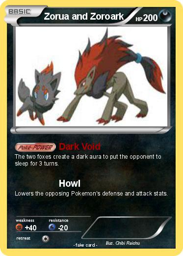 Pokemon Zorua and Zoroark