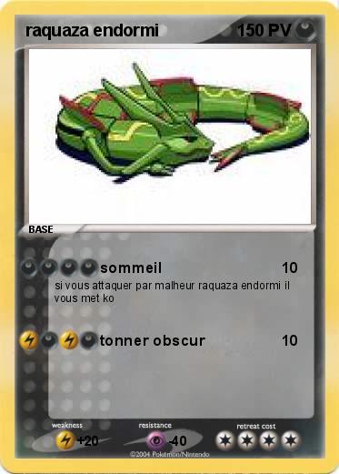 Pokemon raquaza endormi