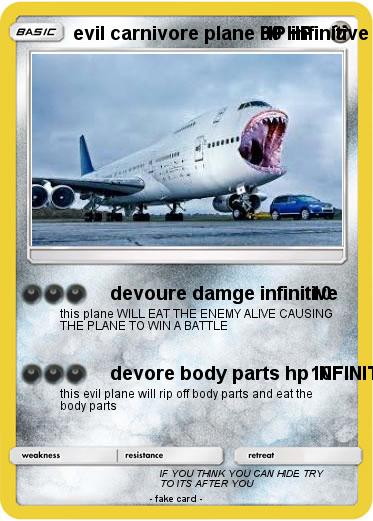 Pokemon evil carnivore plane HP infinitive