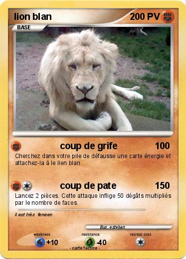 Pokemon lion blan