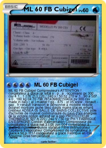 Pokemon ML 60 FB Cubigel