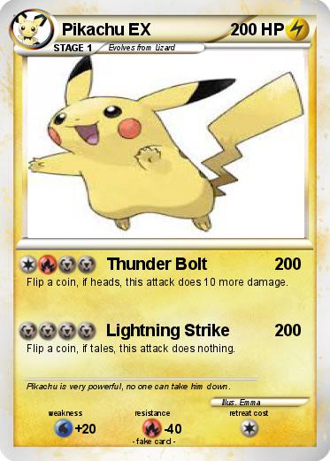 Pokemon Pikachu EX