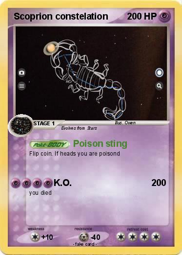 Pokemon Scoprion constelation