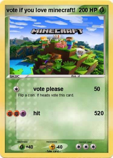 Pokemon vote if you love minecraft!