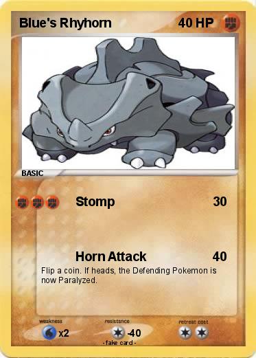 Pokemon Blue's Rhyhorn