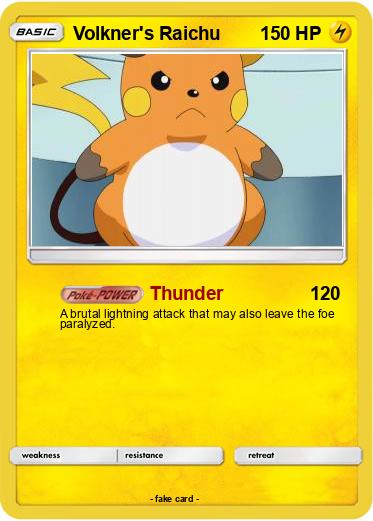 Pokemon Volkner's Raichu