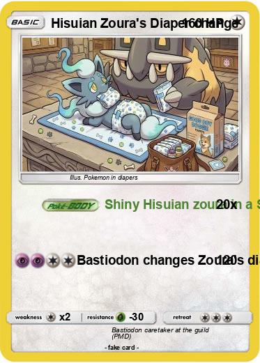 Pokemon Hisuian Zoura's Diaper change