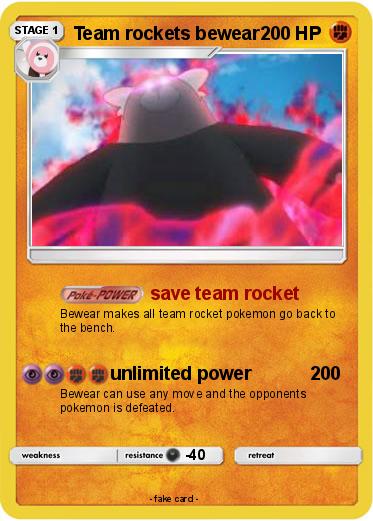 Pokemon Team rockets bewear