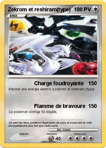 Pokemon Zekrom et reshiram(type)
