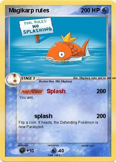 Pokemon Magikarp rules