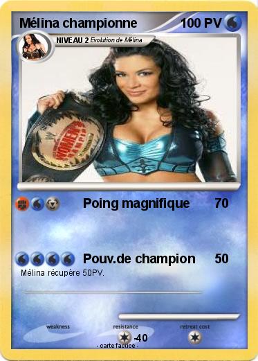 Pokemon Mélina championne