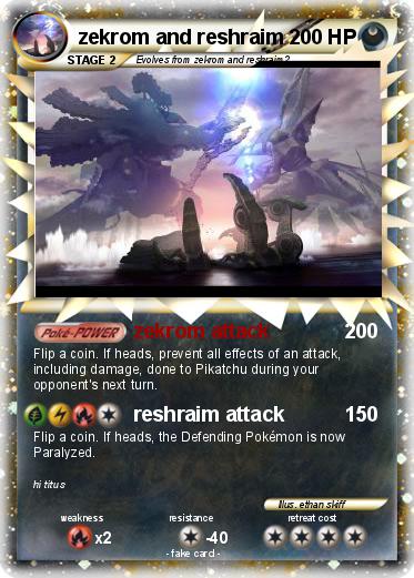 Pokemon zekrom and reshraim
