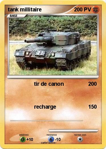 Pokemon tank millitaire