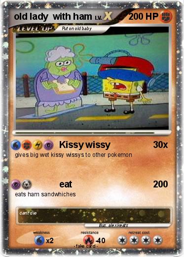 Pokemon old lady  with ham