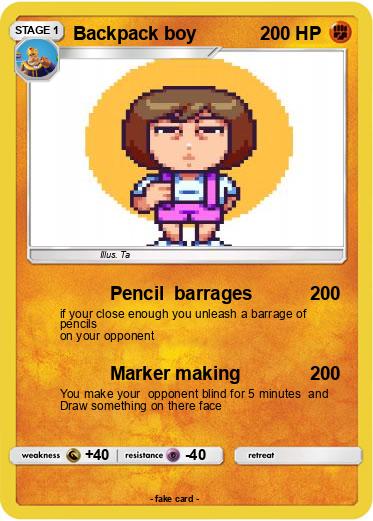 Pokemon Backpack boy