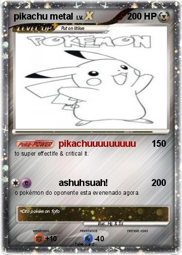 Pokemon pikachu metal