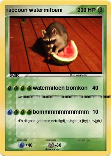 Pokemon raccoon watermiloeni