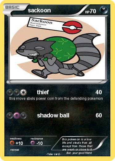 Pokemon sackoon