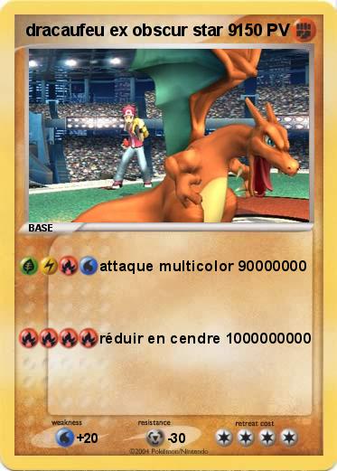 Pokemon dracaufeu ex obscur star 9