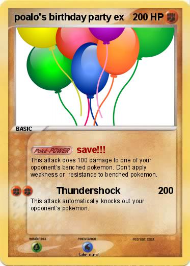 Pokemon poalo's birthday party ex