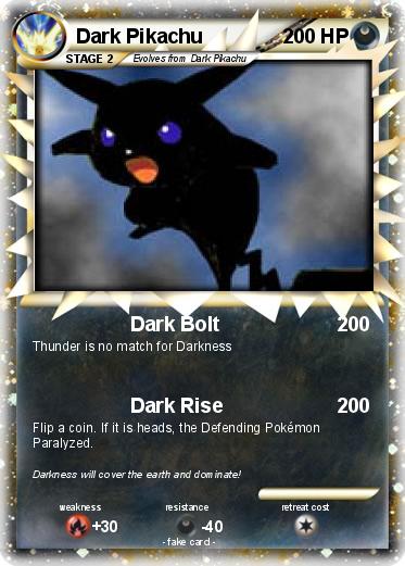 Pokemon Dark Pikachu