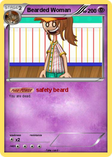 Pokémon Bearded Woman Safety Beard My Pokemon Card 