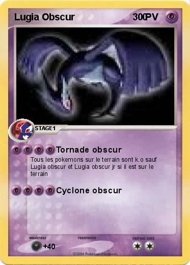 Pokemon Lugia Obscur                          0