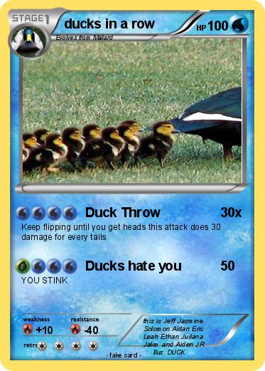 Pokemon ducks in a row