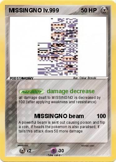 Pokemon MISSINGNO lv.999