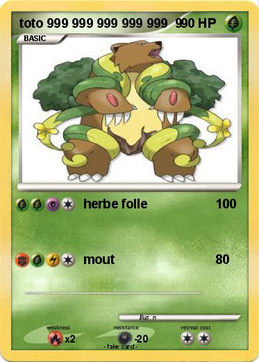 Pokemon toto 999 999 999 999 999  9