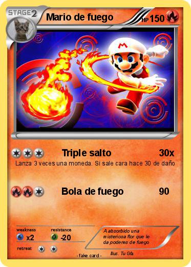 Pokemon Mario de fuego