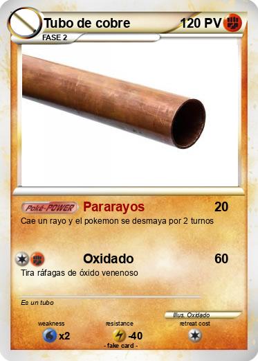 Pokemon Tubo de cobre