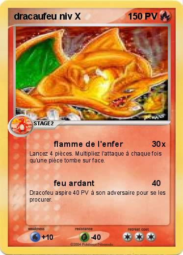 Pokemon dracaufeu niv X