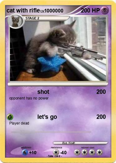 Pokemon cat with rifle