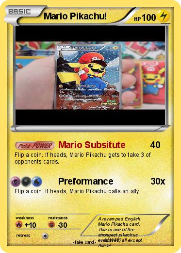 Pokemon Mario Pikachu!