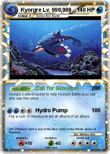 Pokemon Kyorgre Lv. 999,999