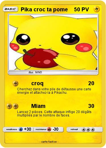 Pokemon Pika croc ta pome