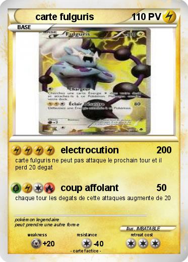 Pokemon carte fulguris