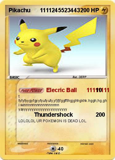 Pokemon Pikachu      1111245523443