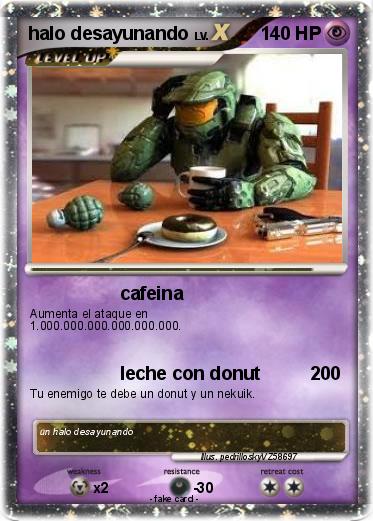 Pokemon halo desayunando