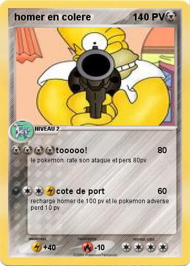 Pokemon homer en colere