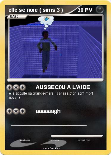 Pokemon elle se noie ( sims 3 )