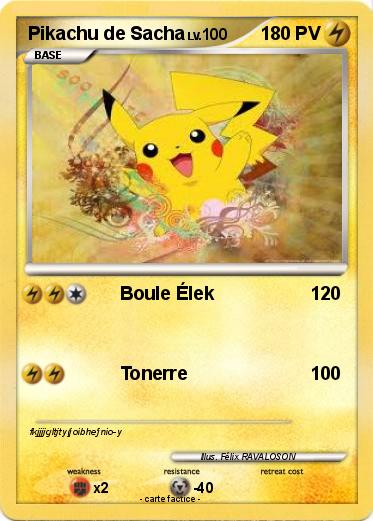 Pokemon Pikachu de Sacha