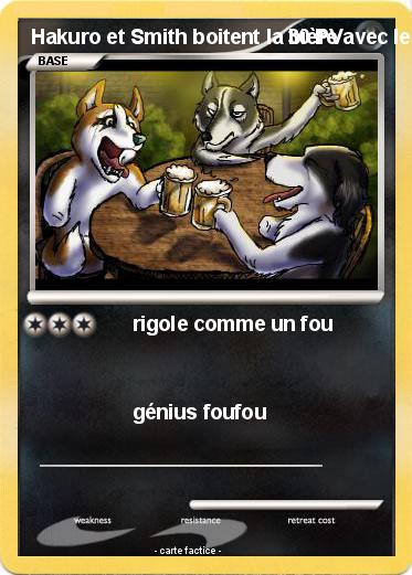 Pokemon Hakuro et Smith boitent la bière avec les potes