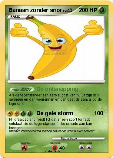 Pokemon Banaan zonder snor