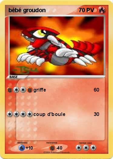 Pokemon bébé groudon