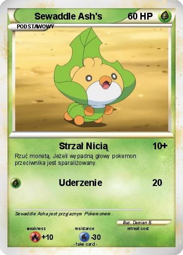 Pokemon Sewaddle Ash's
