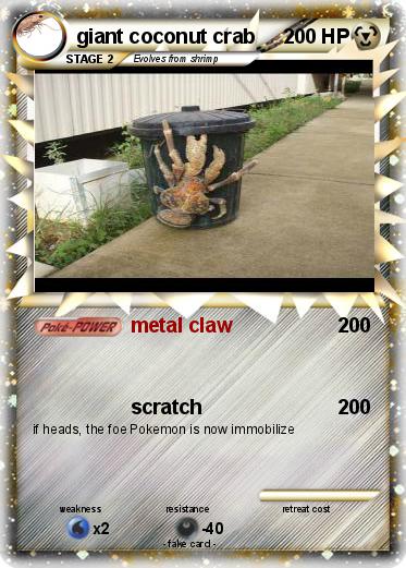 Pokemon giant coconut crab