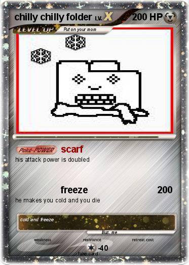 Pokemon chilly chilly folder
